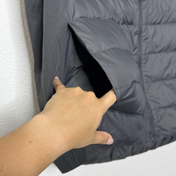 Eddie Bauer Men Vest Large Down 550 Puffer Charcoal Packable Outdoor Hiking - Picture 8 of 12